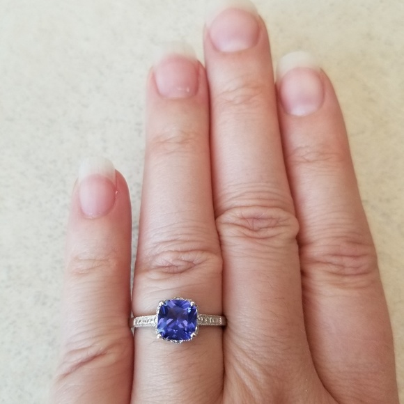2ct Nano Tanzanite Ring - Picture 7 of 8